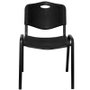 Piqueras y Crespo Silla Confidente Robledo Apilable PVC Negro